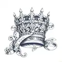 i want a letter a drawing of a letter J with a king Crown And Letter M with a drawing queen crown tattoo design idea