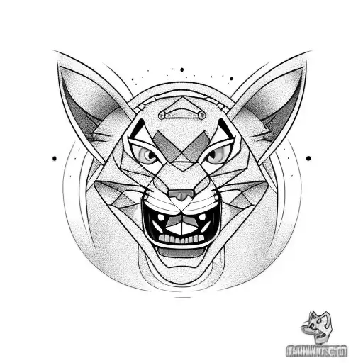 face of pink panther from the cartoon series tattoo design idea