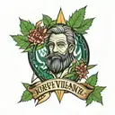 kurt ve marijuana tattoo design idea