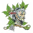 kurt ve marijuana tattoo design idea