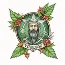kurt ve marijuana tattoo design idea