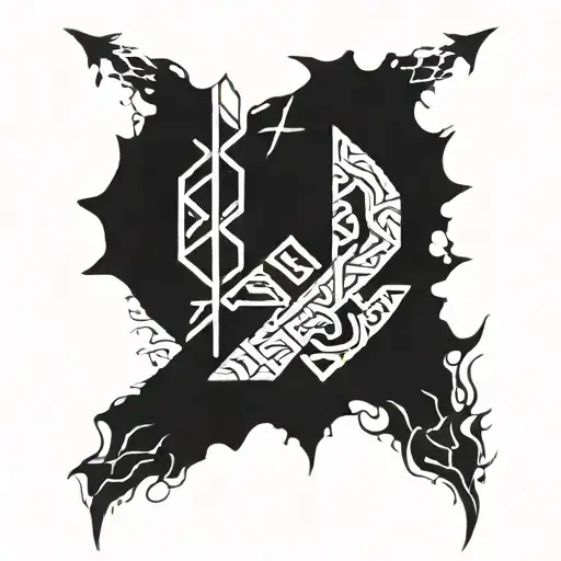 nordic runes tattoo design idea