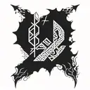 nordic runes tattoo design idea