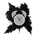 nordic runes tattoo design idea