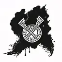 nordic runes tattoo design idea