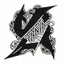 nordic runes tattoo design idea