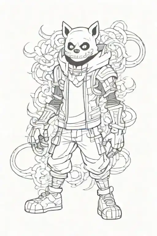 undertale sans tattoo design idea
