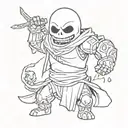 sans undertale fight tattoo design idea