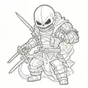 sans undertale fight tattoo design idea