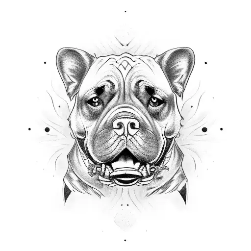 cane corso knife mouth tattoo design idea
