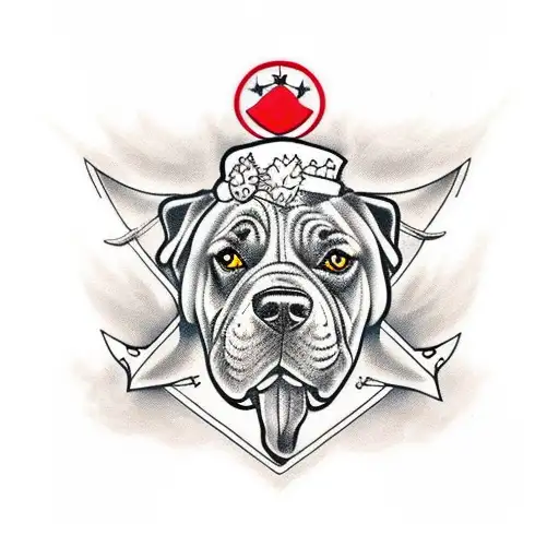 cane corso tattoo design idea