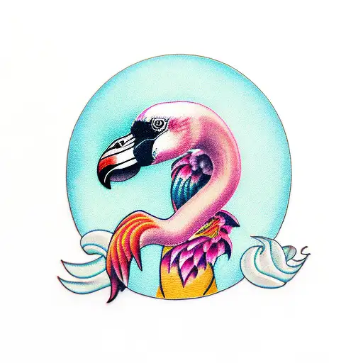 flamingo "Aimee" tattoo design idea