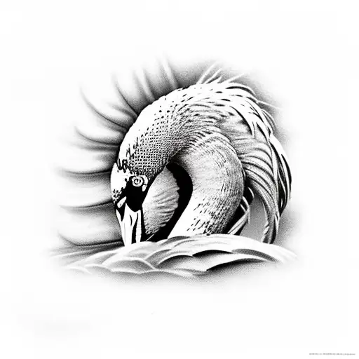 flamingo with name "Aimee" tattoo design idea