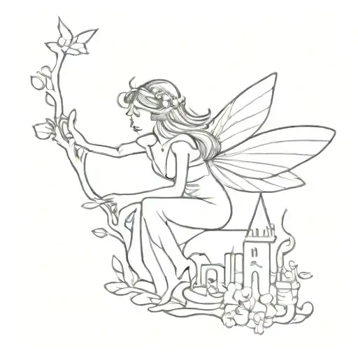 fairy tale tattoo design idea