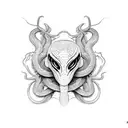 snakes with spiders  tattoo design idea