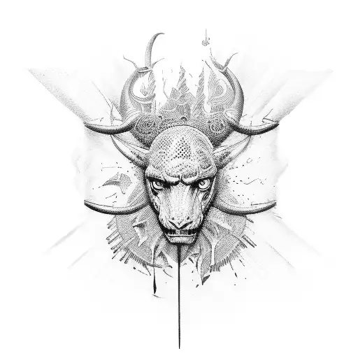 david goliath tattoo design idea