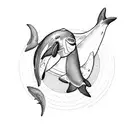 orca in irezumi style tattoo design idea