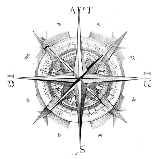 card suites moral compass tattoo design idea