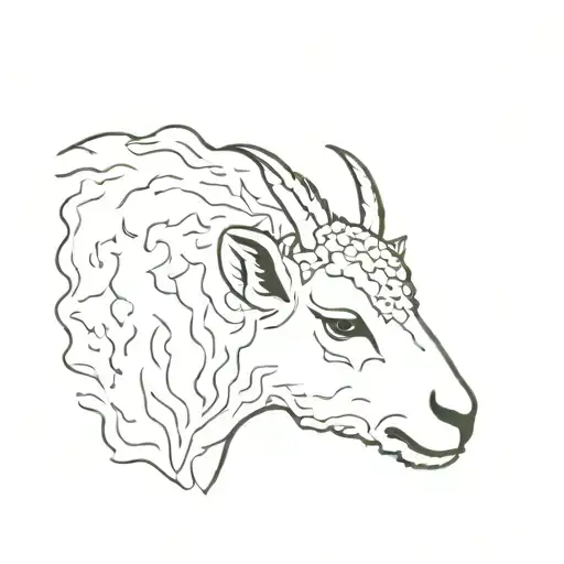 lamb tattoo design idea