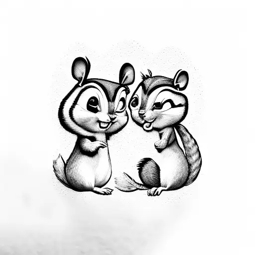 alvin and chipmunks tattoo design idea