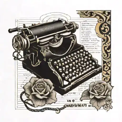 crossword CRISTINA MICHAEL font typewriter tattoo design idea