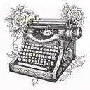 crossword CRISTINA MICHAEL typewriter font tattoo design idea