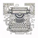 crossword CRISTINA MICHAEL typewriter font tattoo design idea