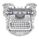 crossword CRISTINA MICHAEL typewriter font tattoo design idea