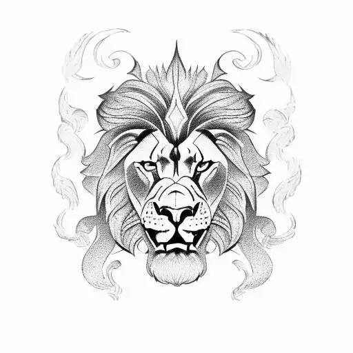 Allen family crest and Lion tattoo design idea