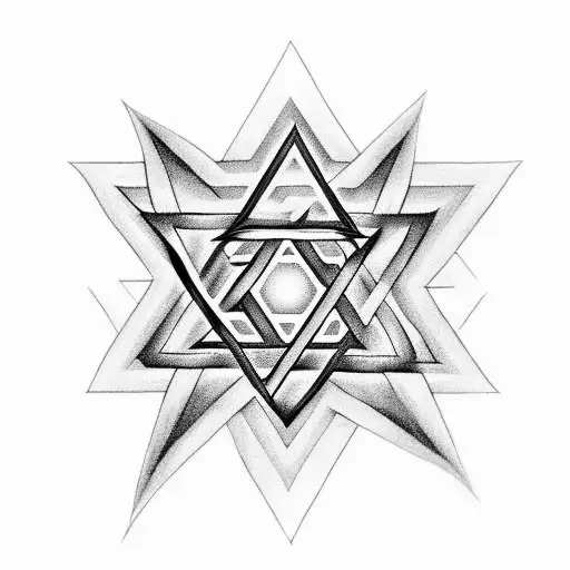Star of David with the letters L.A.F in the middle of the star. tattoo design idea