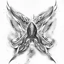 dive bomber on fire tattoo design idea