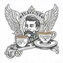barista tattoo design idea