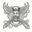 barista tattoo design idea