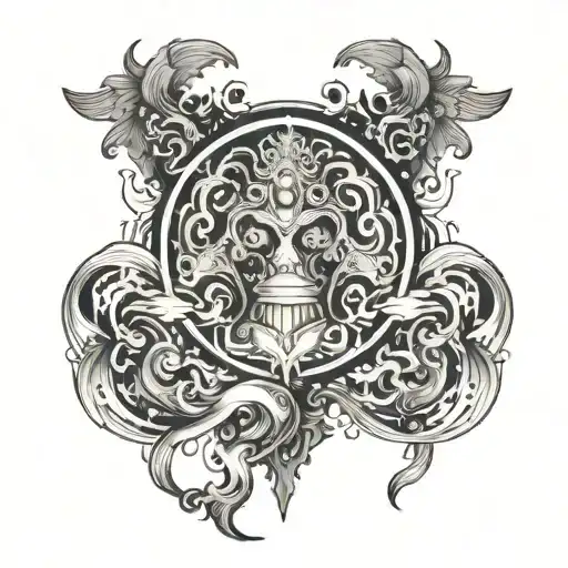 A tattoo symbolizing prosperity and knowledge through mythological imagery tattoo design idea