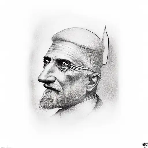 Realistic tattoo of San Martin enjoying a Negroni tattoo design idea