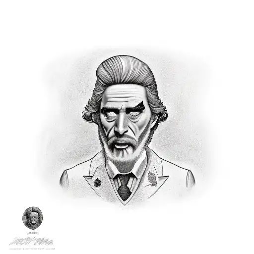 Realistic tattoo of San Martin enjoying a Negroni tattoo design idea