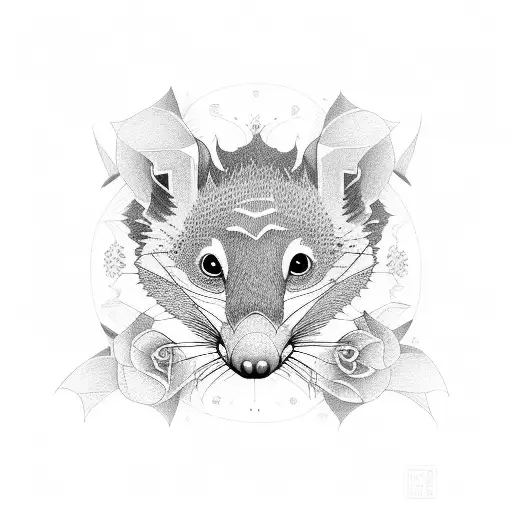 possum tattoo design idea