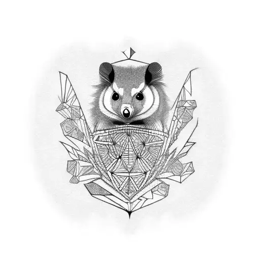 possum tattoo design idea
