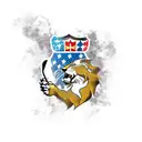 A fierce lion wearing a soccer jersey and holding a spatula, representing the client's passion for both cooking and soccer. tattoo design idea