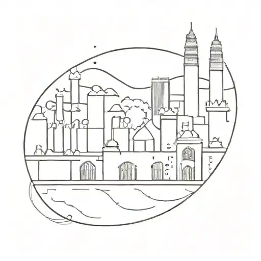small idea of barcelona  tattoo design idea