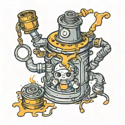 cartoon oil can tattoo design idea
