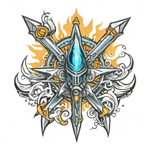 plasma sword halo energy sword tattoo design idea