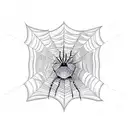 Spider Web tattoo design idea