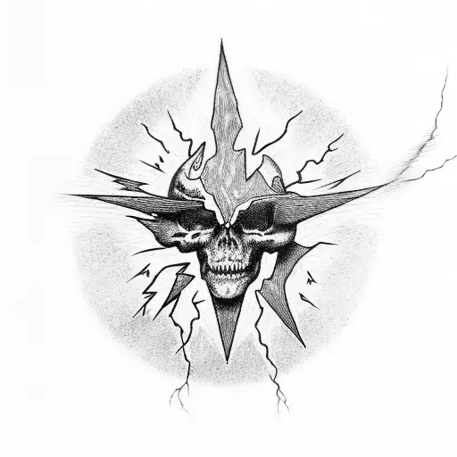 grateful dead lightning bolt tattoo design idea