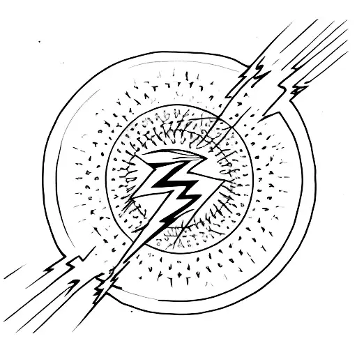 grateful dead 13 point lightning bolt tattoo design idea