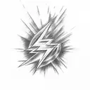 13 point lightning bolt tattoo design idea