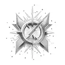 13 point lightning bolt tattoo design idea