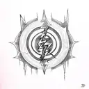 grateful dead lightning bolt tattoo design idea
