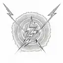 grateful dead lightning bolt tattoo design idea