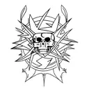 grateful dead 13 point lightning bolt tattoo design idea